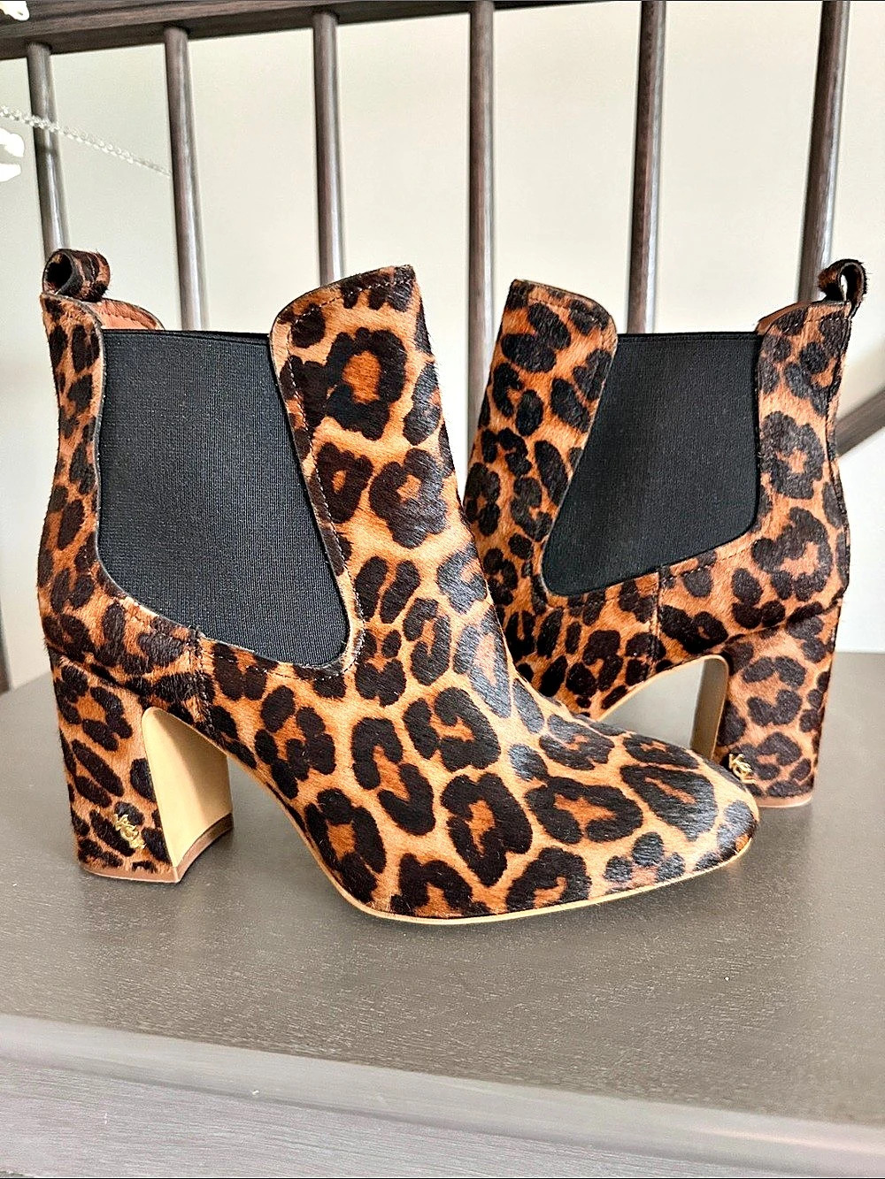 Kurt Geiger London Annabel Leopard Print Calf Hair Bootie Booties